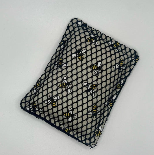 Bees on Gray Washable Sponge | Sustainable Dish Sponge