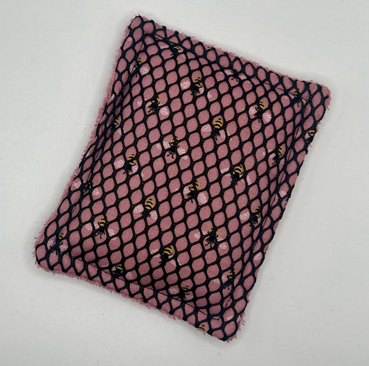 Bees on Pink Washable Sponge | Sustainable Dish Sponge