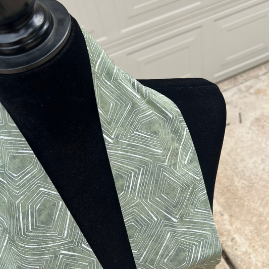 Green Geometric Kitchen Scarf