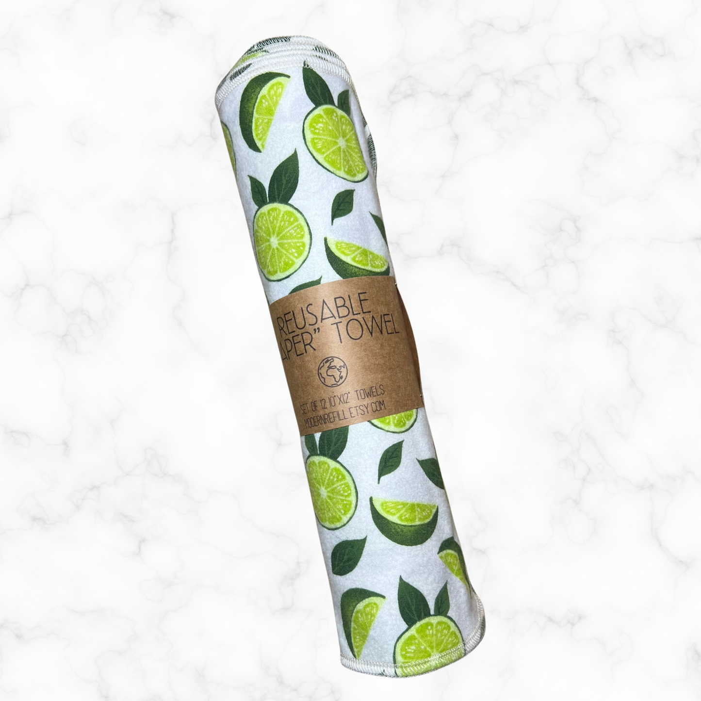Reusable Paper Towels - Limes