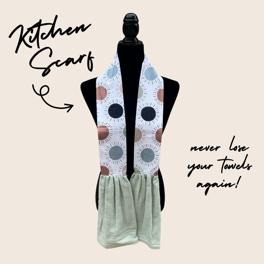 Multicolor Suns Kitchen Scarf