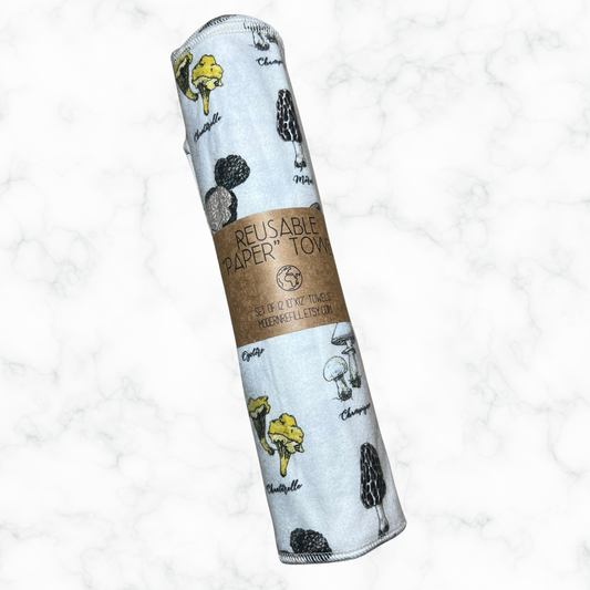 Reusable Paper Towels - Mushroom Names
