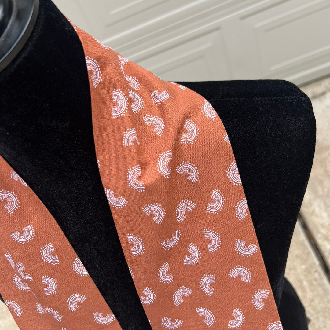 Rust Rainbow Kitchen Scarf