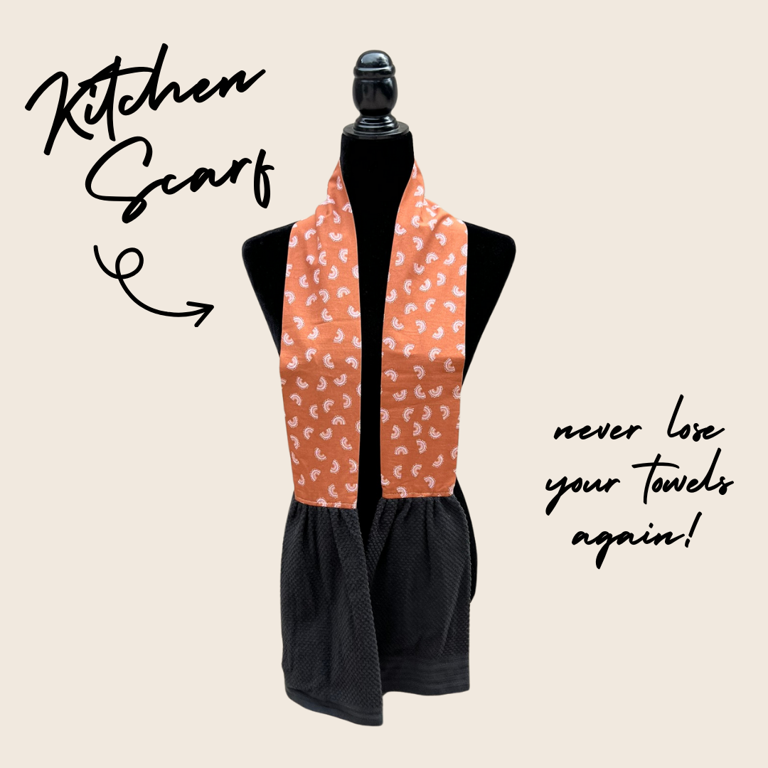Rust Rainbow Kitchen Scarf