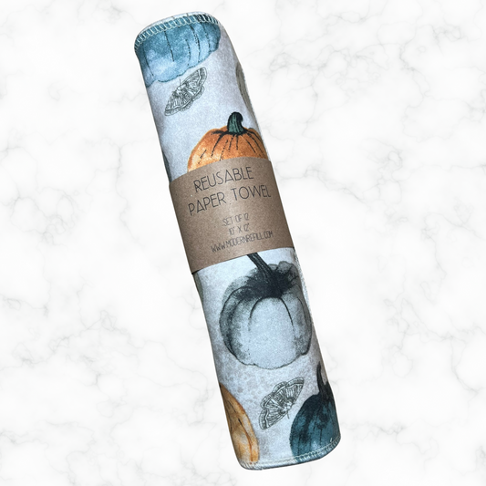 Reusable Paper Towels - Spooky Pumpkins