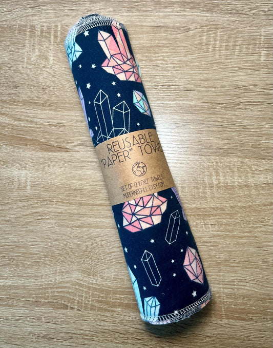 Crystal Flannel Reusable Paper Towels | Sustainable Kitchen Towels