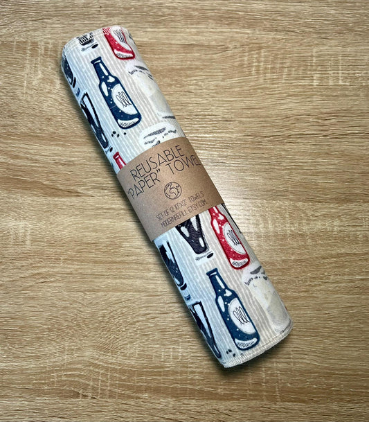 Beer Reusable Paper Towels | Sustainable Kitchen Towels
